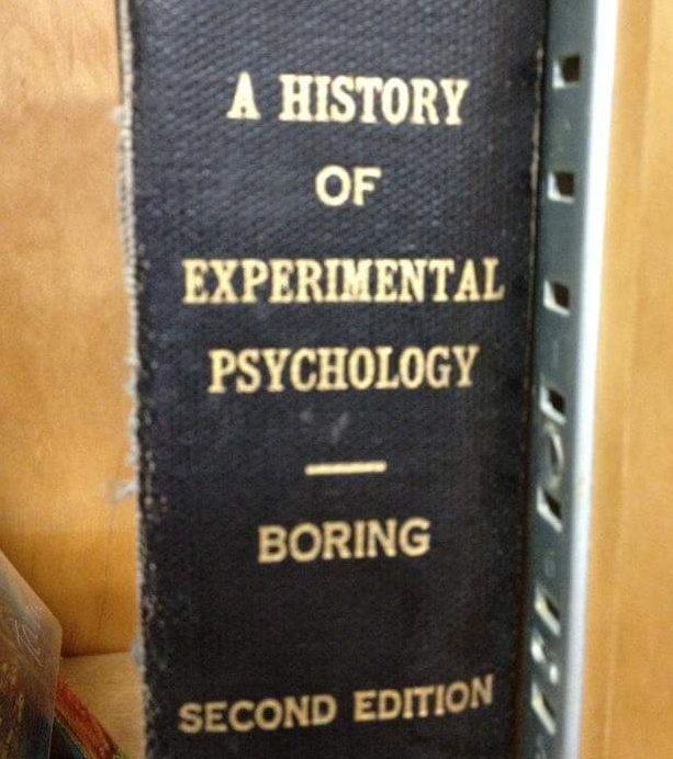 Photo of Boring's book on the History of Psychology.
